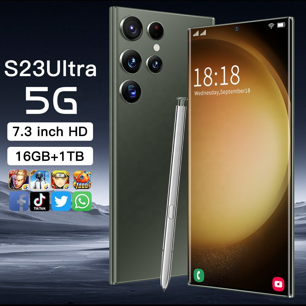 Factory direct sales Have logo Original S23 ultra unlock Global Version 12+512Gb Unlocked cell phone mobile 24MP+64MP Cellular